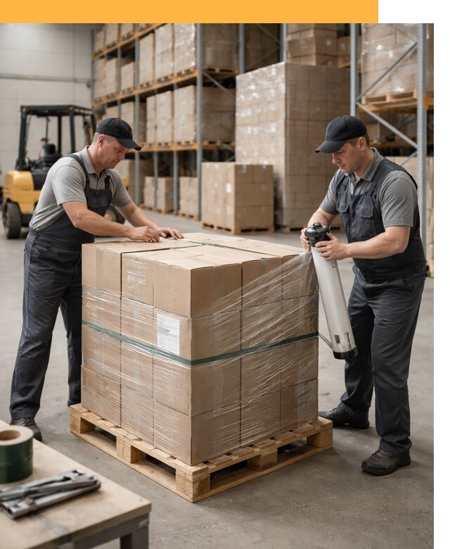 Упаковка и паллетирование грузов от 3687 руб: защита и крепление