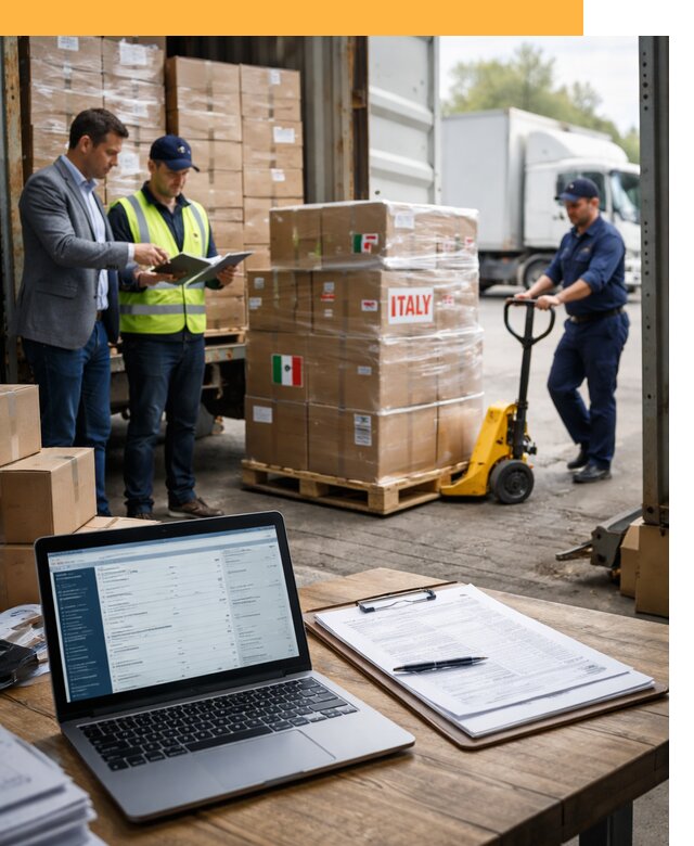 Доставка грузов из Италии: морские и авиаперевозки от 18959